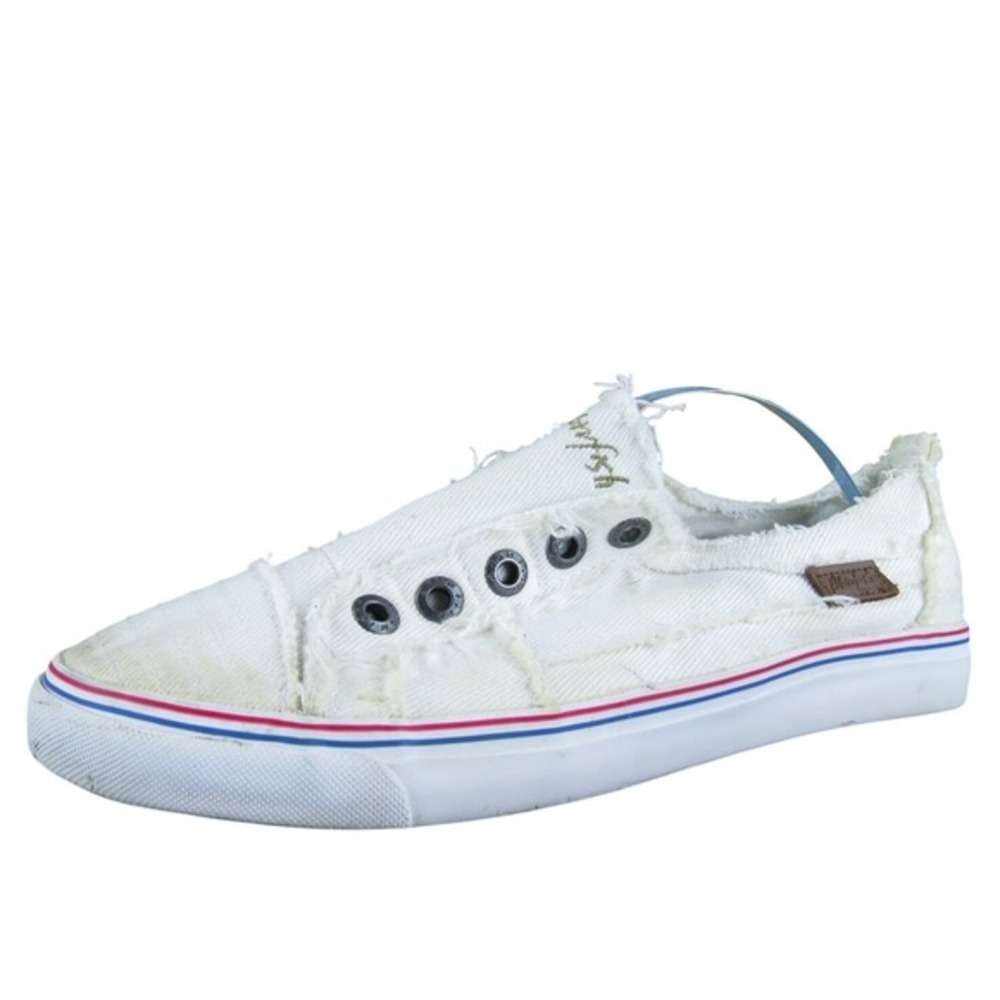 Blowfish Women Laceless Sneaker White Fabric Sz‎ 38 Medium  Used 2025
